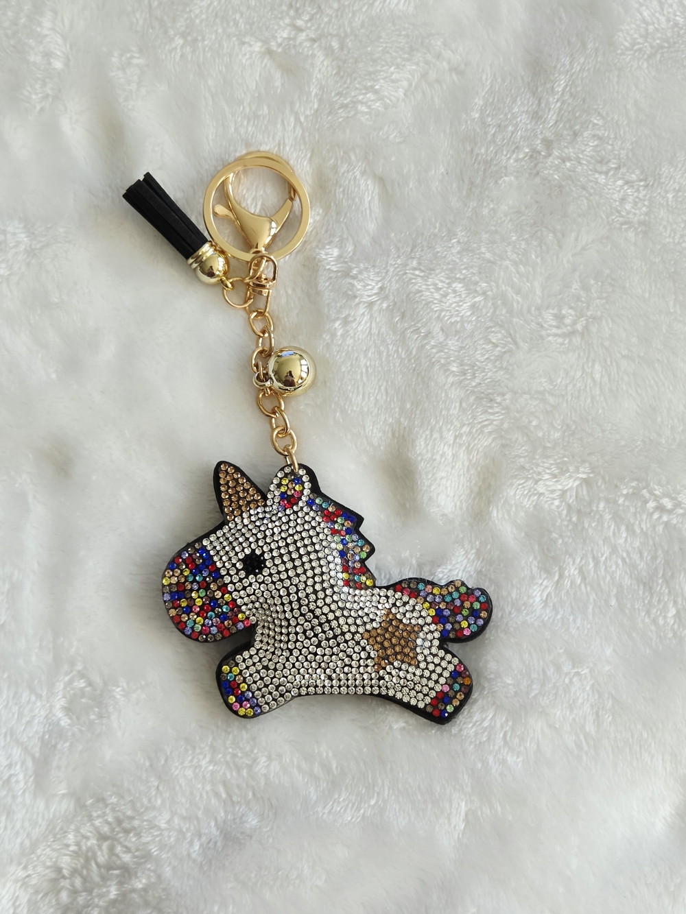 Sparkling Unicorn Keychain Bag Charm - Multicolor Bag Charm